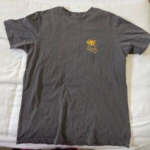 Roark Charcoal Tee with Yellow Palm Design